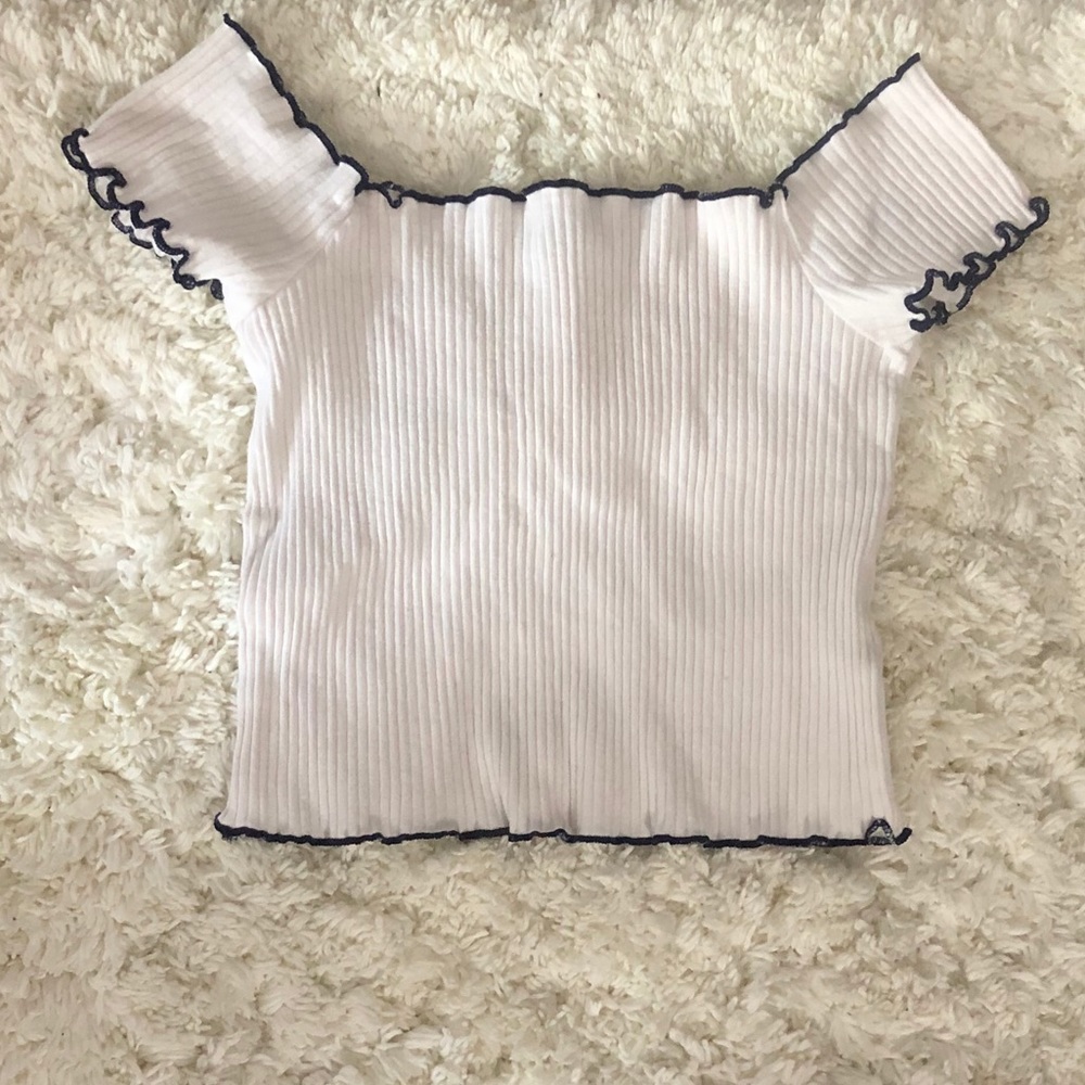 Zara off the shoulder crop top